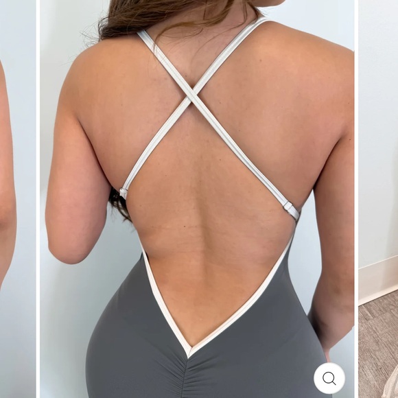 Reebok Women's Black and White Jumpsuit - Picture 3 of 3